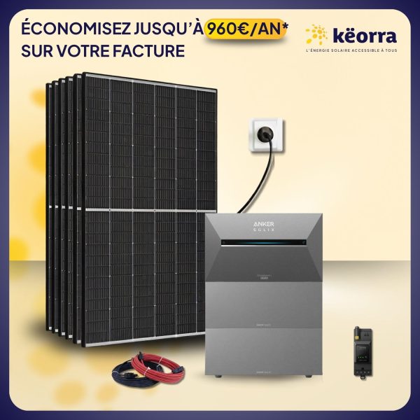 Kit solaire 3000Wc TrinaSolar avec Batterie Anker