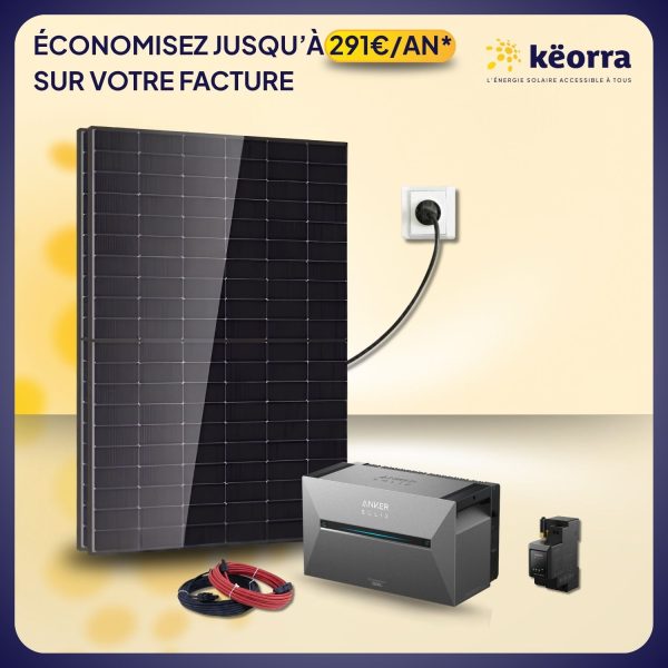 Kit solaire 910Wc DMEGC avec batterie Anker